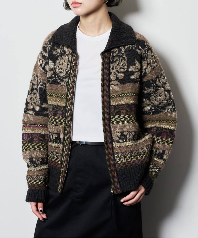 Jacquard Cardigan Sweater