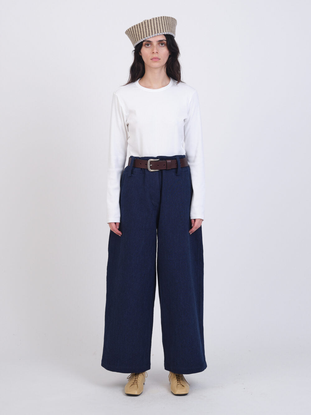 Japanese Sashiko Stitch Indigo Grace Trouser
