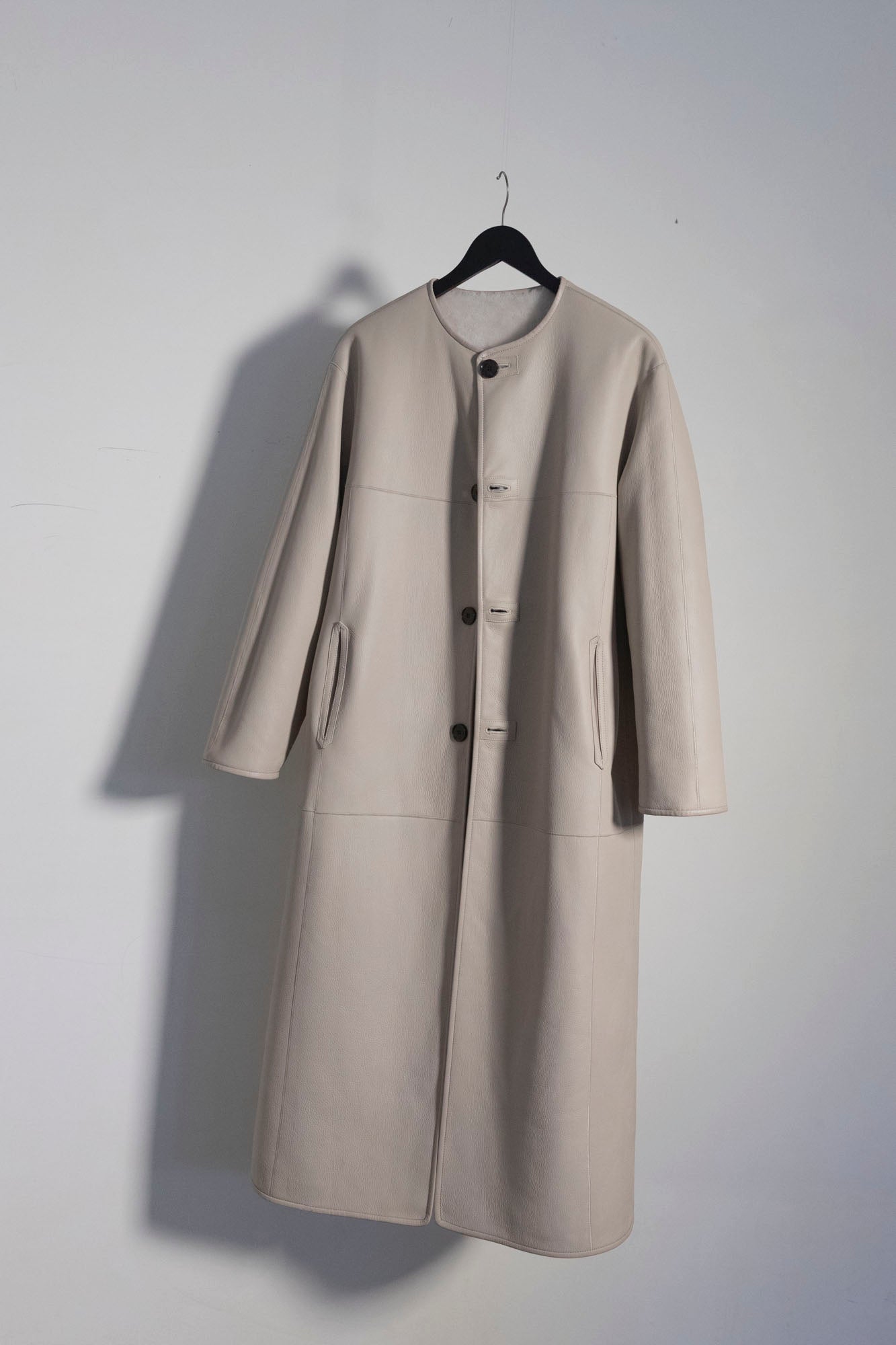 Shearling-Leather Reversible Rilana Coat