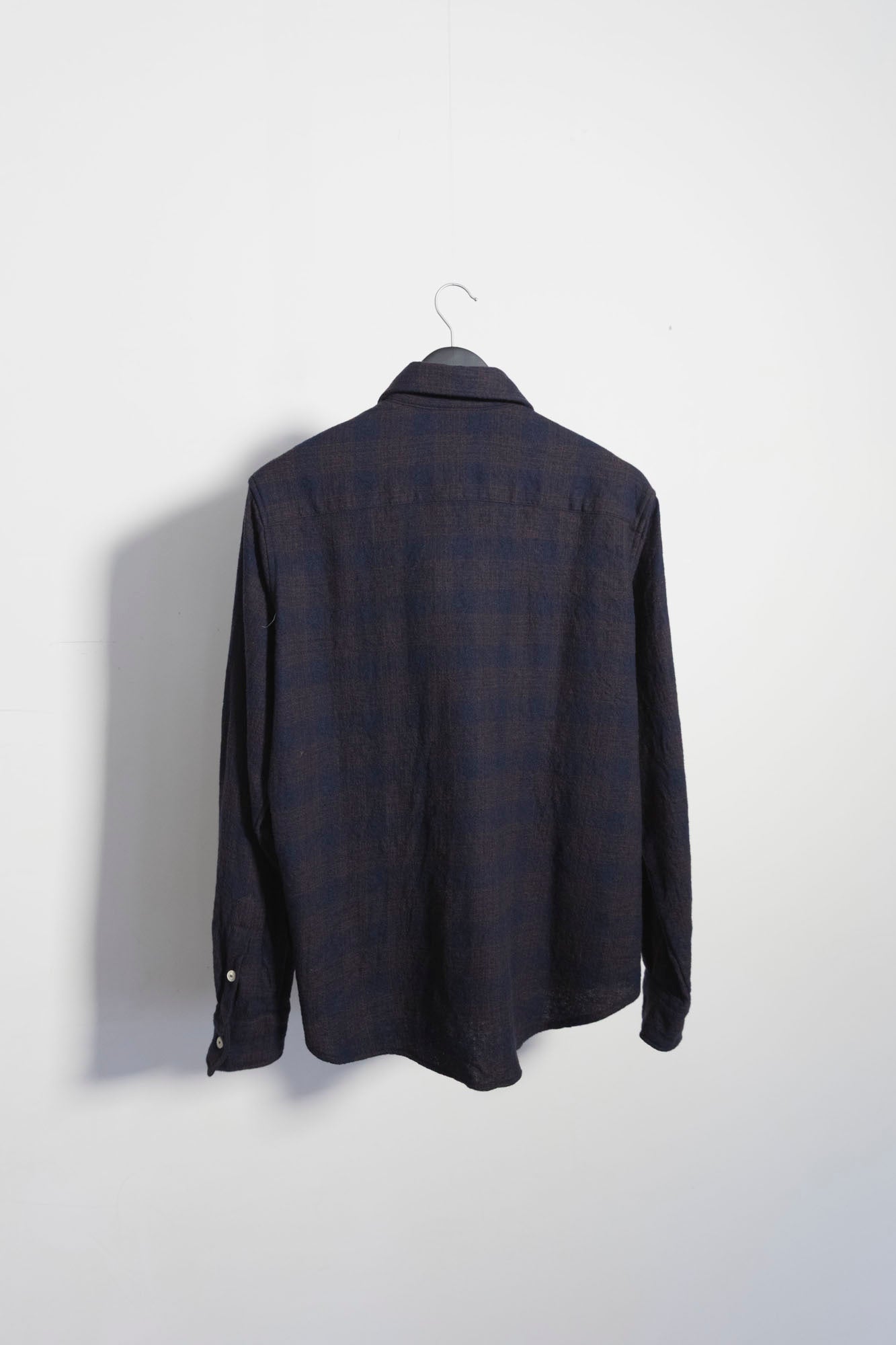 French-Collar Wool Shirt