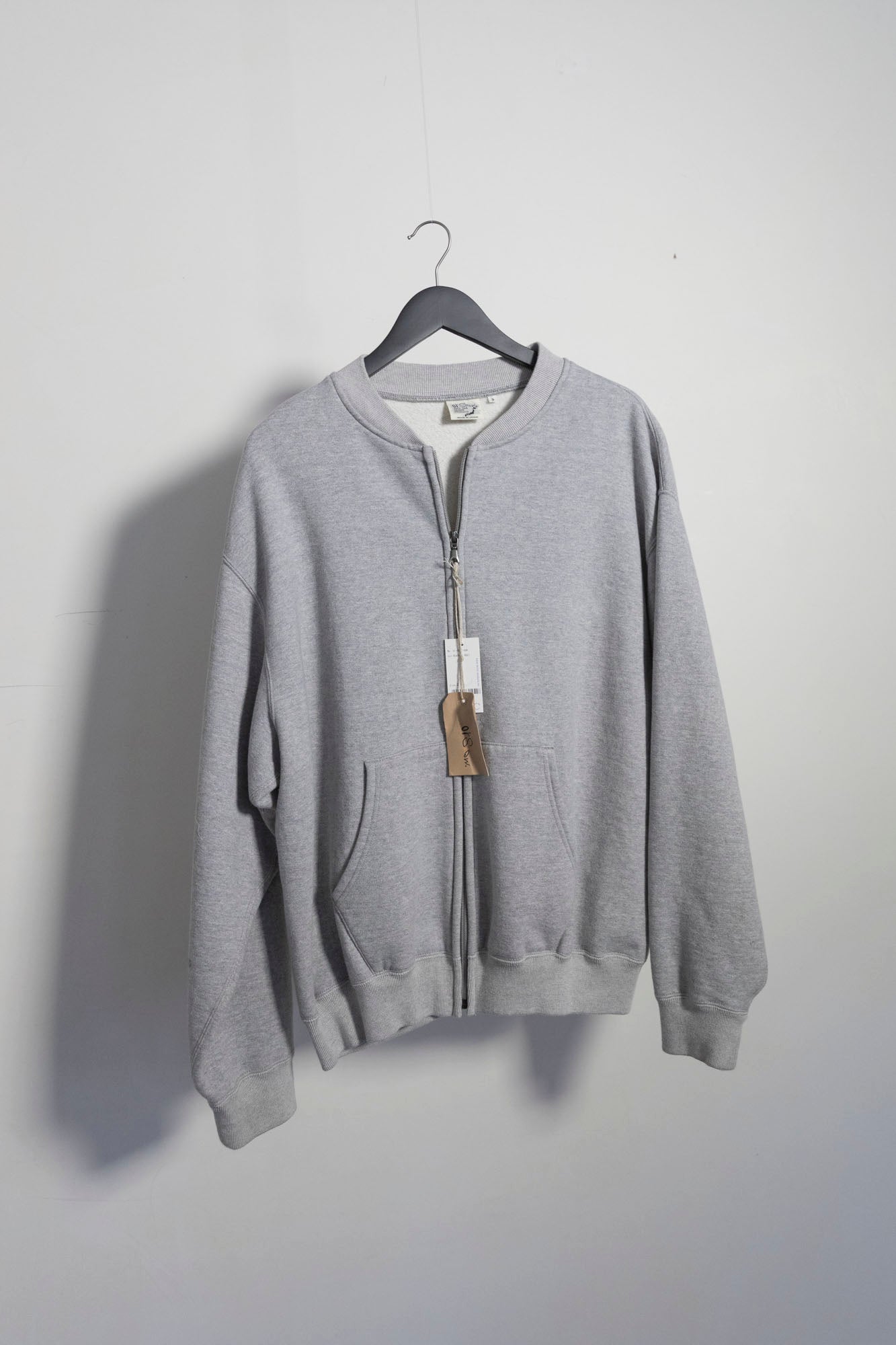 Front Zip Densely Knit Sweatshirt