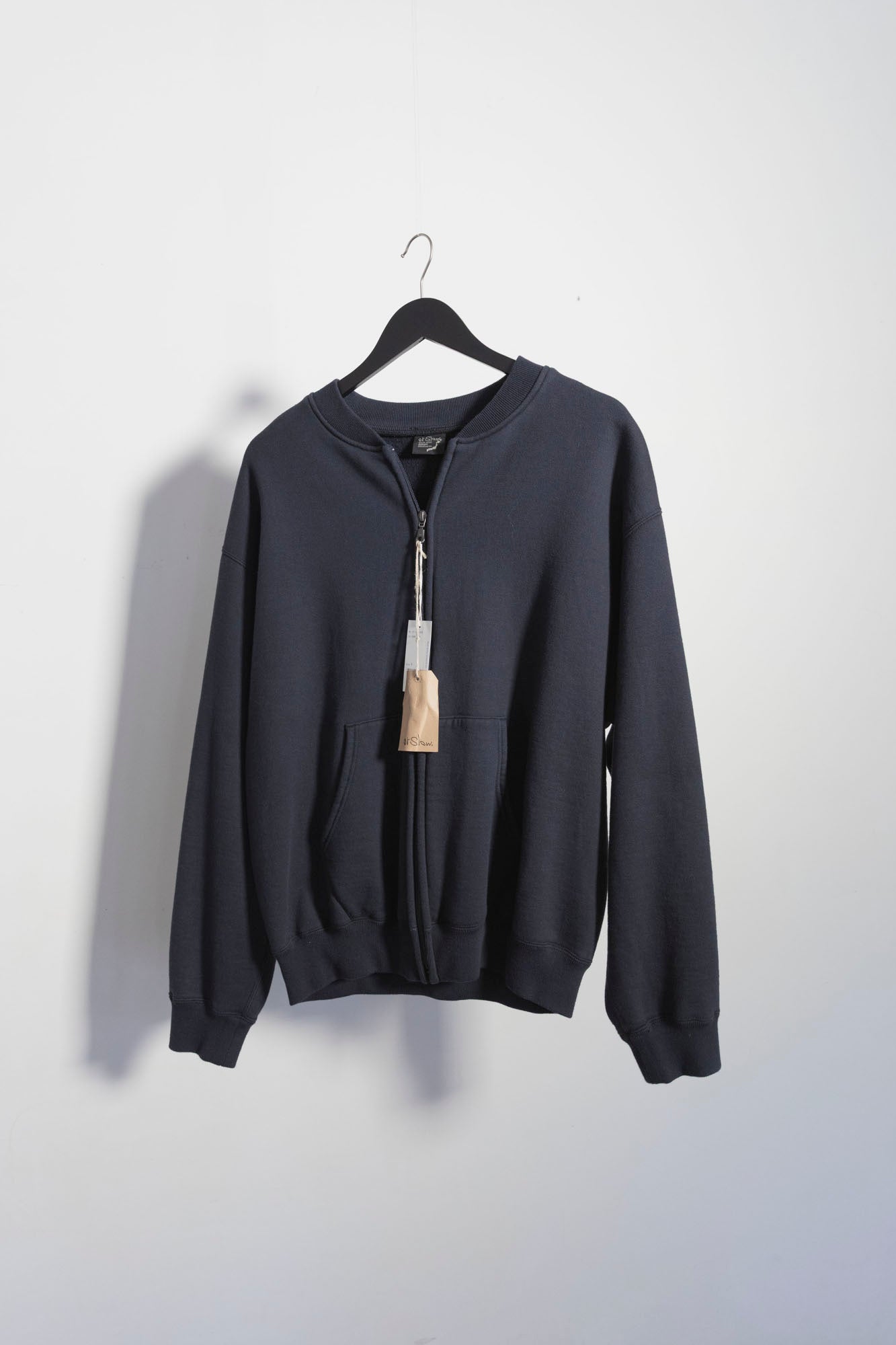 Front Zip Densely Knit Sweatshirt