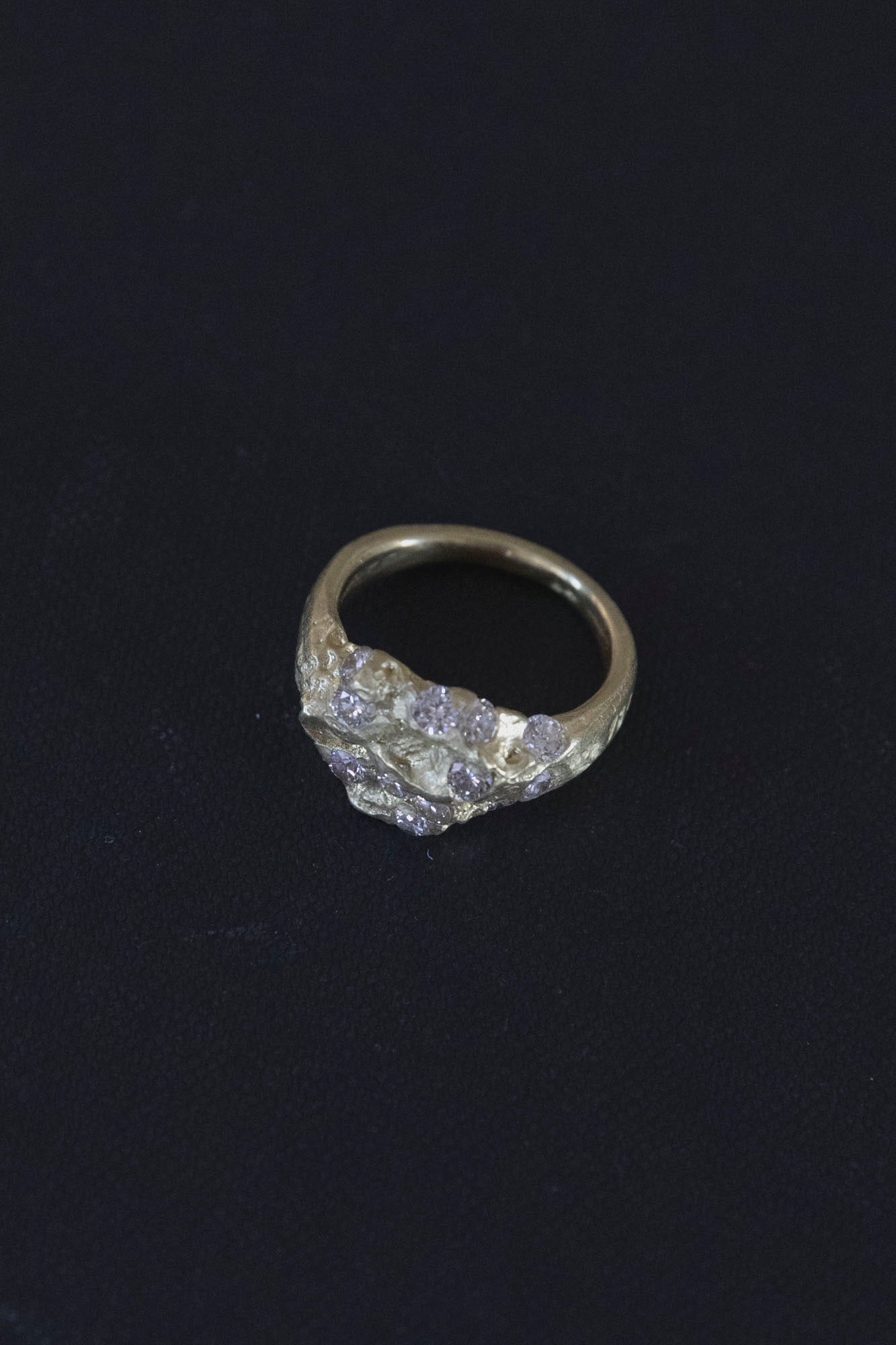 19k Gold Diamond Eko Ring 4181 Sz 7.5