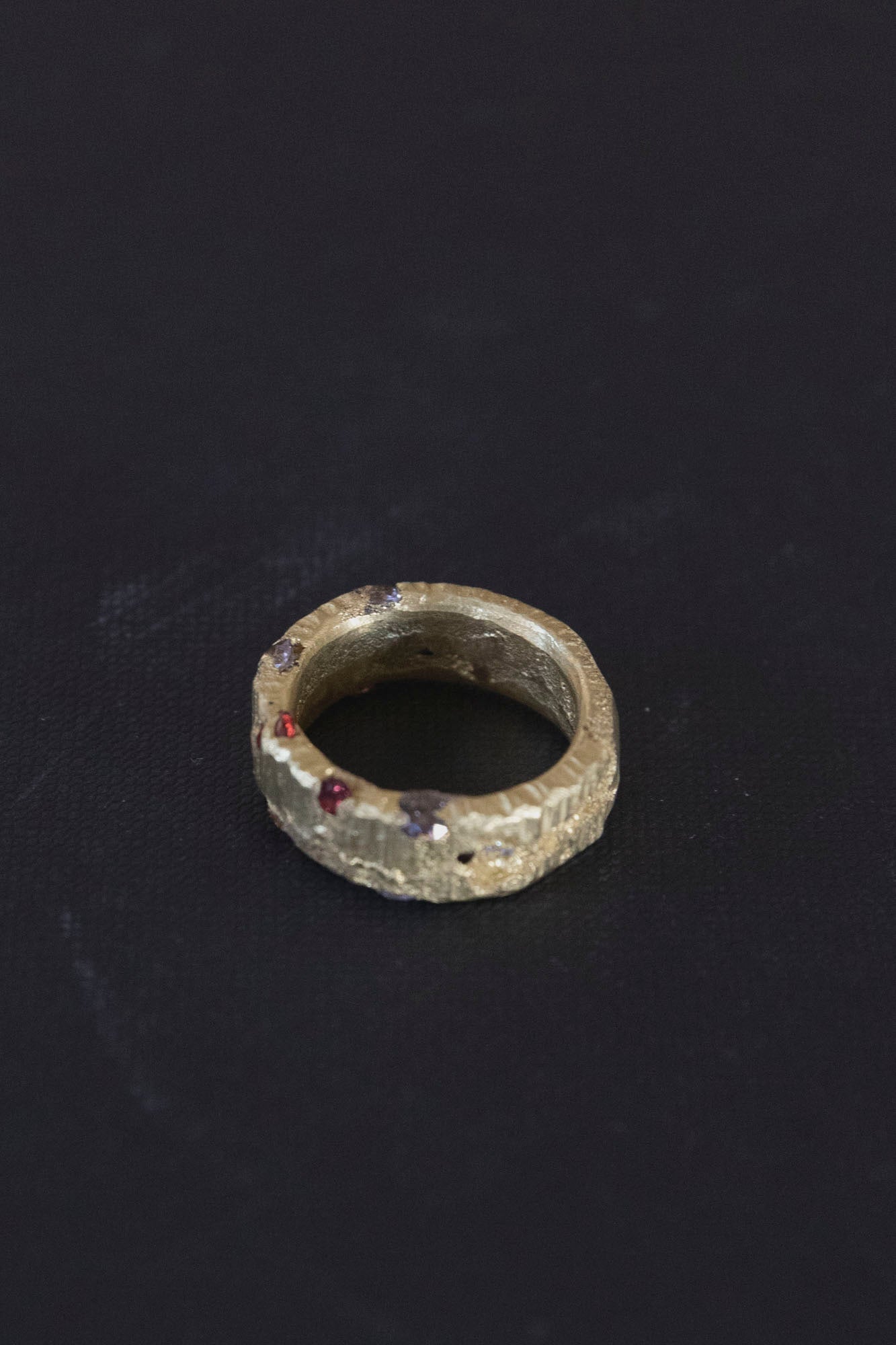 19k Gold and Spinel Teka Ring 1253 Sz 8