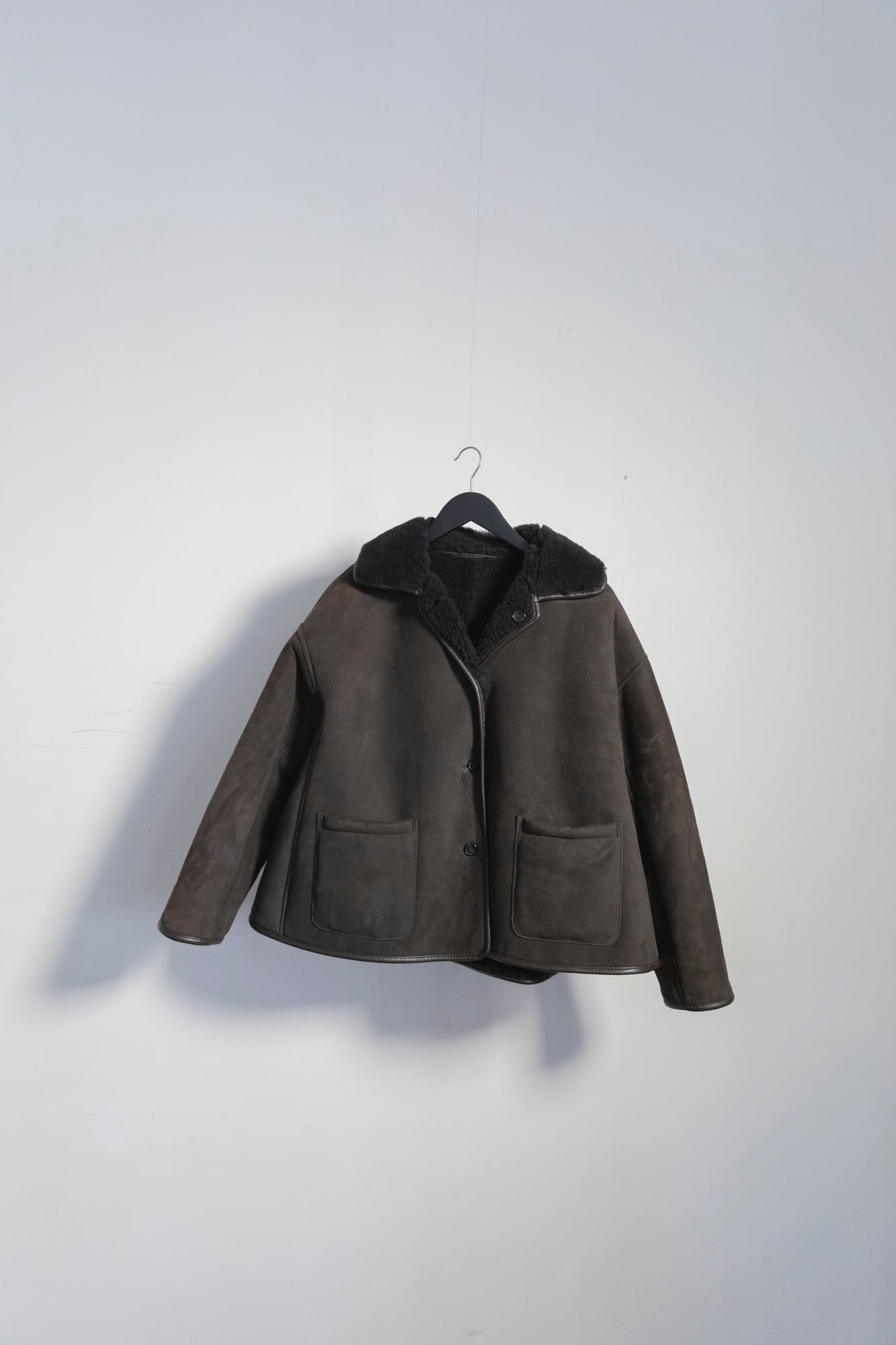 Curly Suede Sheepskin Reversible Holland Coat
