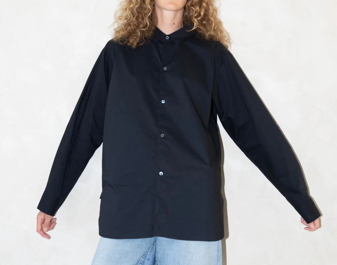 Blum Long Sleeve Button Down Shirt, Woven Black